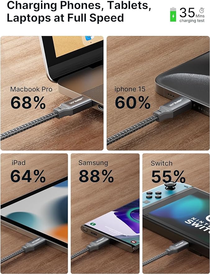 Type-C to Type-C Fast Charging Cord 10 Ft