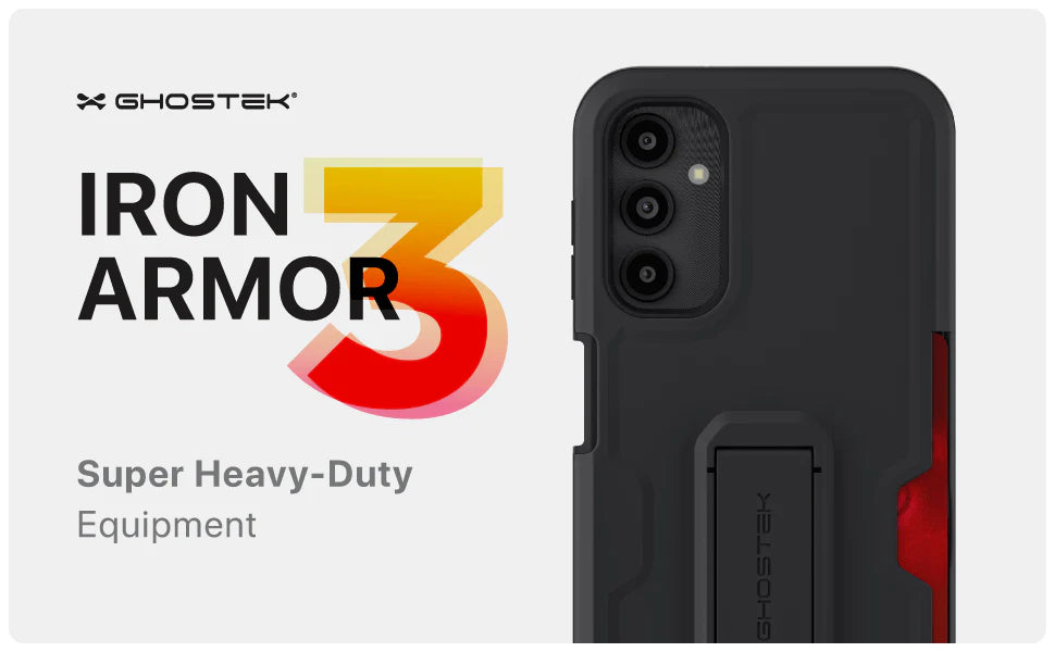 Samsung Galaxy A14 5G Case with Belt Clip, Kickstand, Credit Card Holder — IRON Armor