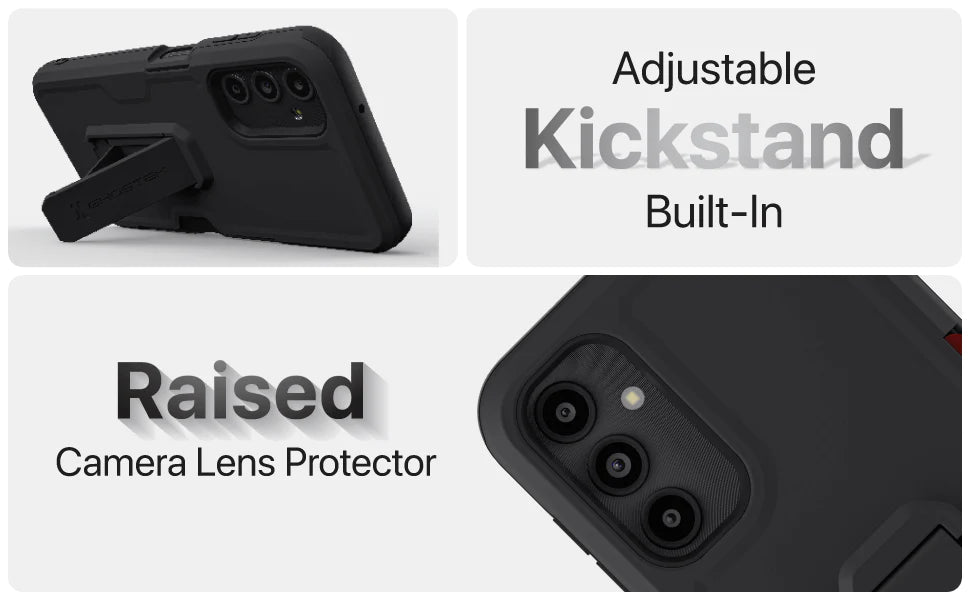 Samsung Galaxy A14 5G Case with Belt Clip, Kickstand, Credit Card Holder — IRON Armor