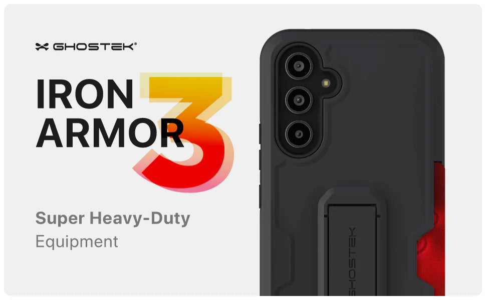 Samsung Galaxy A54 5G Case with Belt Clip, Kickstand, Credit Card Holder — IRON Armor