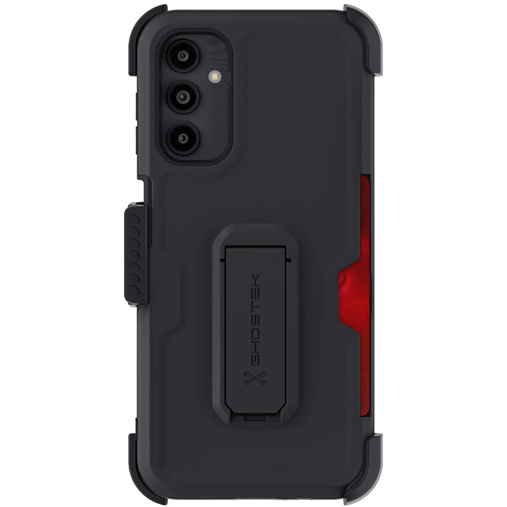 Samsung Galaxy A14 5G Case with Belt Clip, Kickstand, Credit Card Holder — IRON Armor