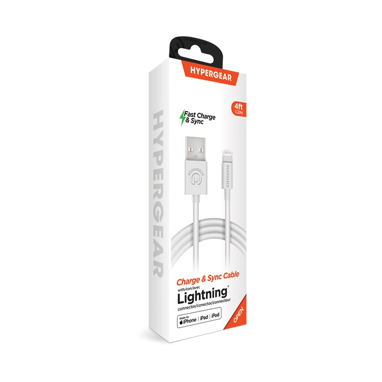 Hypergear / Naztech USB to Lightning Rounded Cable - Size & Color Options