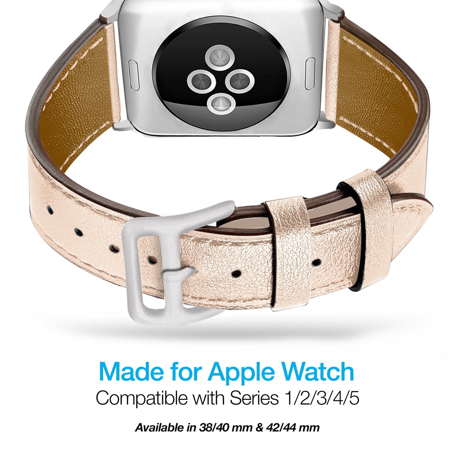 Naztech Leather Band for Apple Watch (38/40mm) - Color Options