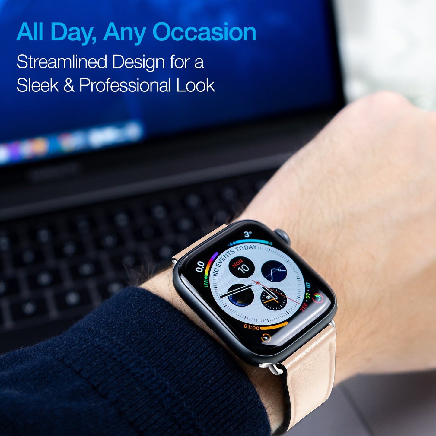 Naztech Leather Band for Apple Watch (38/40mm) - Color Options