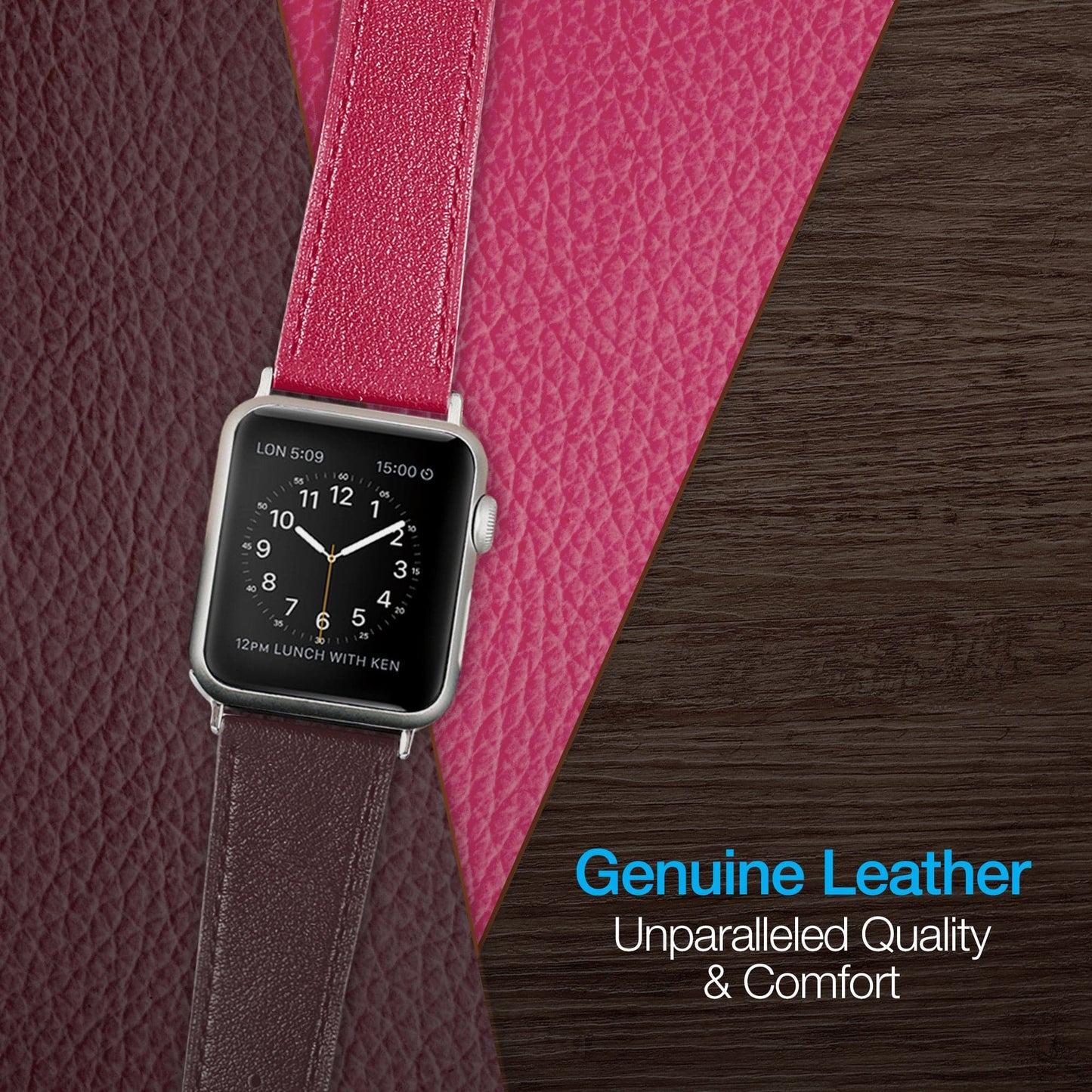 Naztech Leather Band for Apple Watch (42/44mm) - Color Options