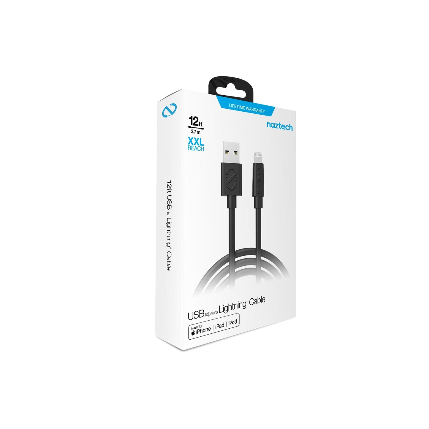 Hypergear / Naztech USB to Lightning Rounded Cable - Size & Color Options