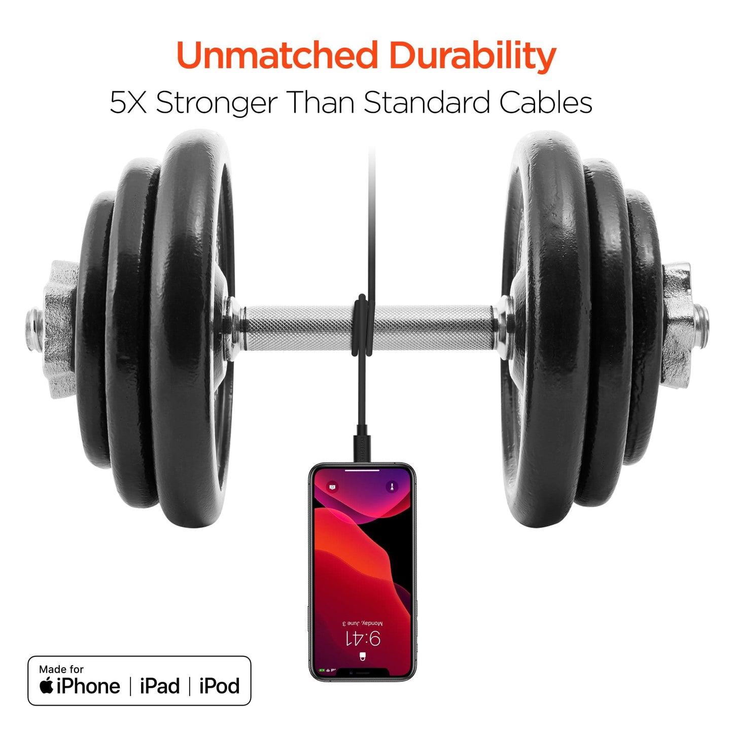 Hypergear / Naztech USB to Lightning Rounded Cable - Size & Color Options