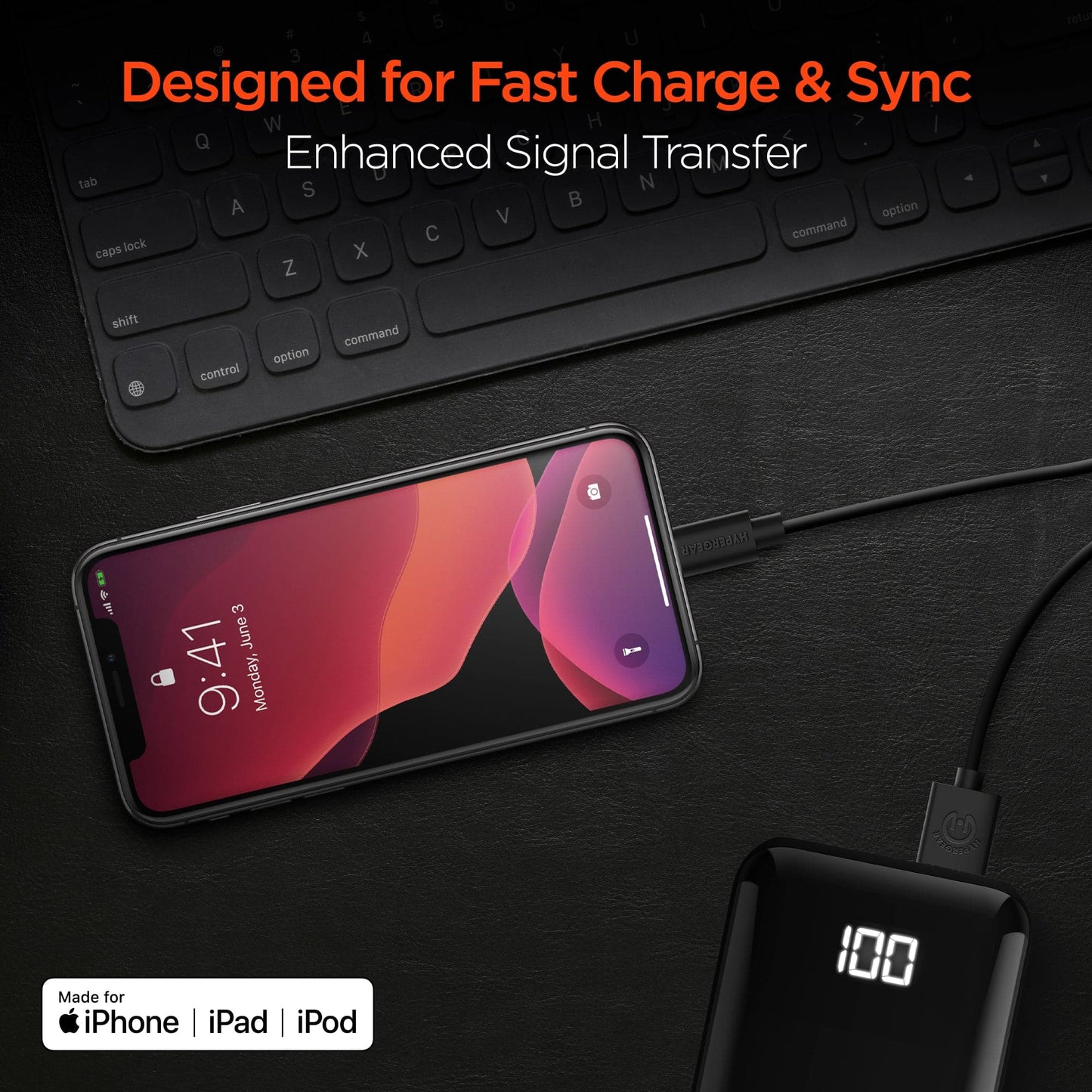 Hypergear / Naztech USB to Lightning Rounded Cable - Size & Color Options