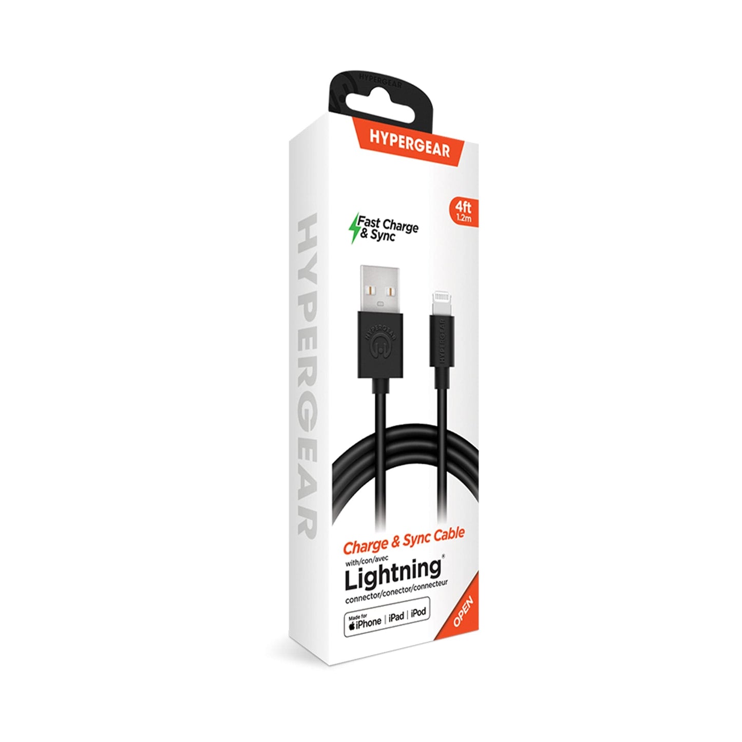 Hypergear / Naztech USB to Lightning Rounded Cable - Size & Color Options