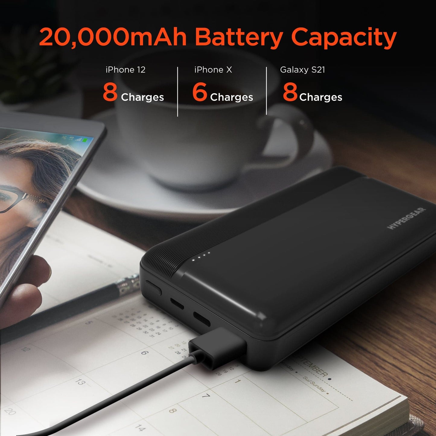 Hypergear 20,000mAh Fast Charge Power Bank with 20W USB-C PD