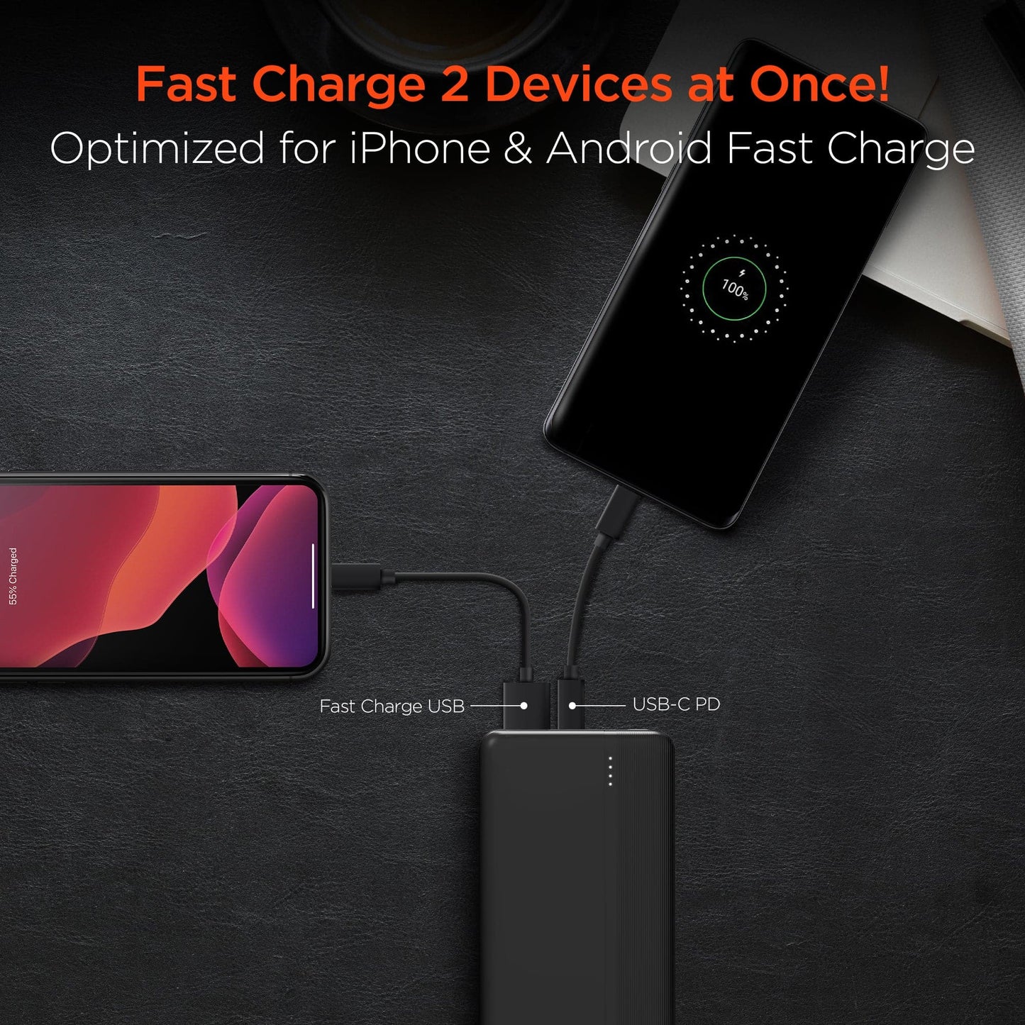 Hypergear 20,000mAh Fast Charge Power Bank with 20W USB-C PD