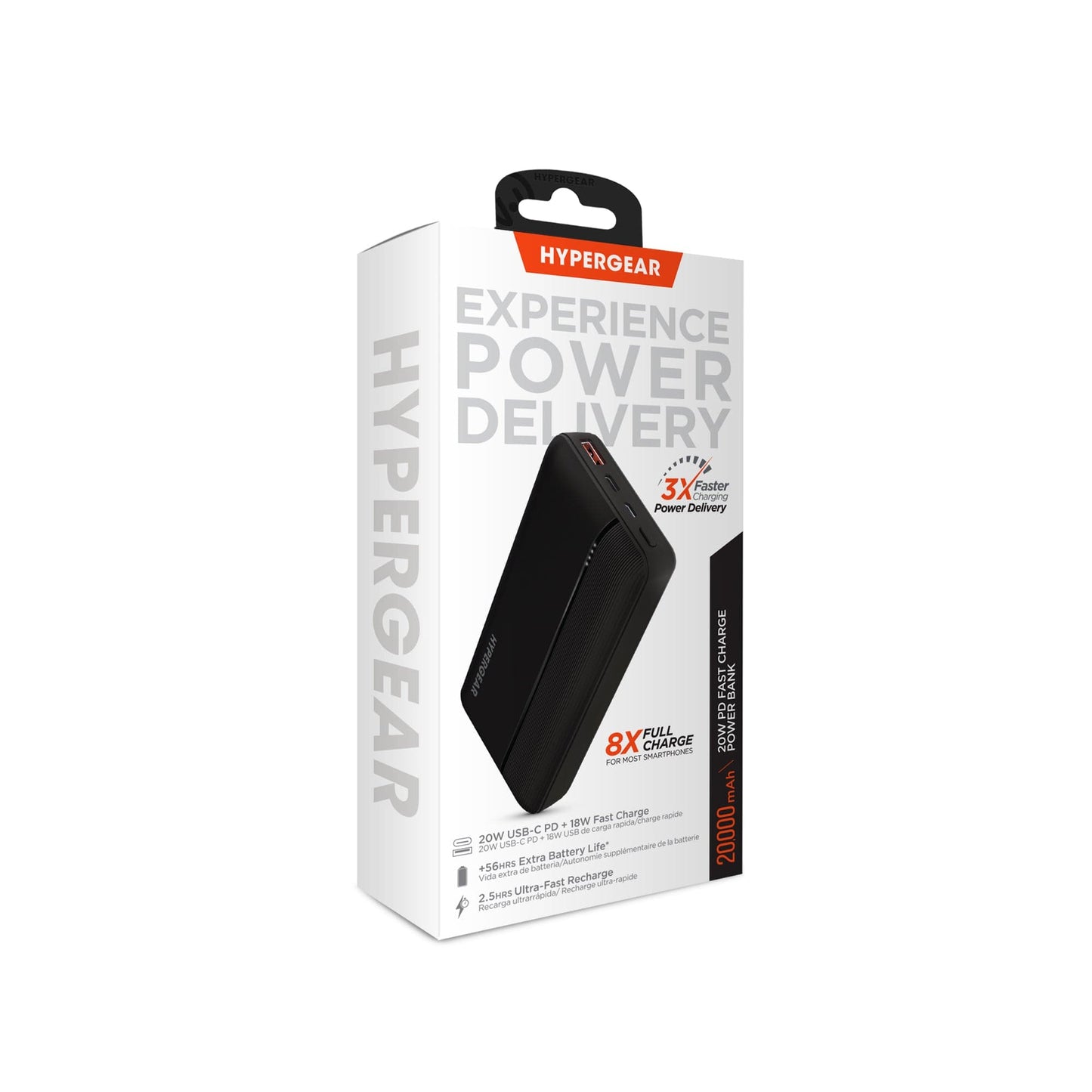 Hypergear 20,000mAh Fast Charge Power Bank with 20W USB-C PD