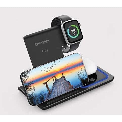 PowerPeak 3 In 1 Wireless Charging Station - Foldable