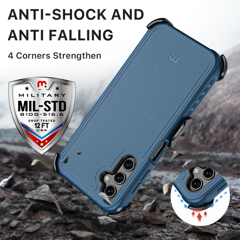 MyBat Pro Antimicrobial Maverick Series Case with Holster - Samsung Galaxy A14 5G - Color Options
