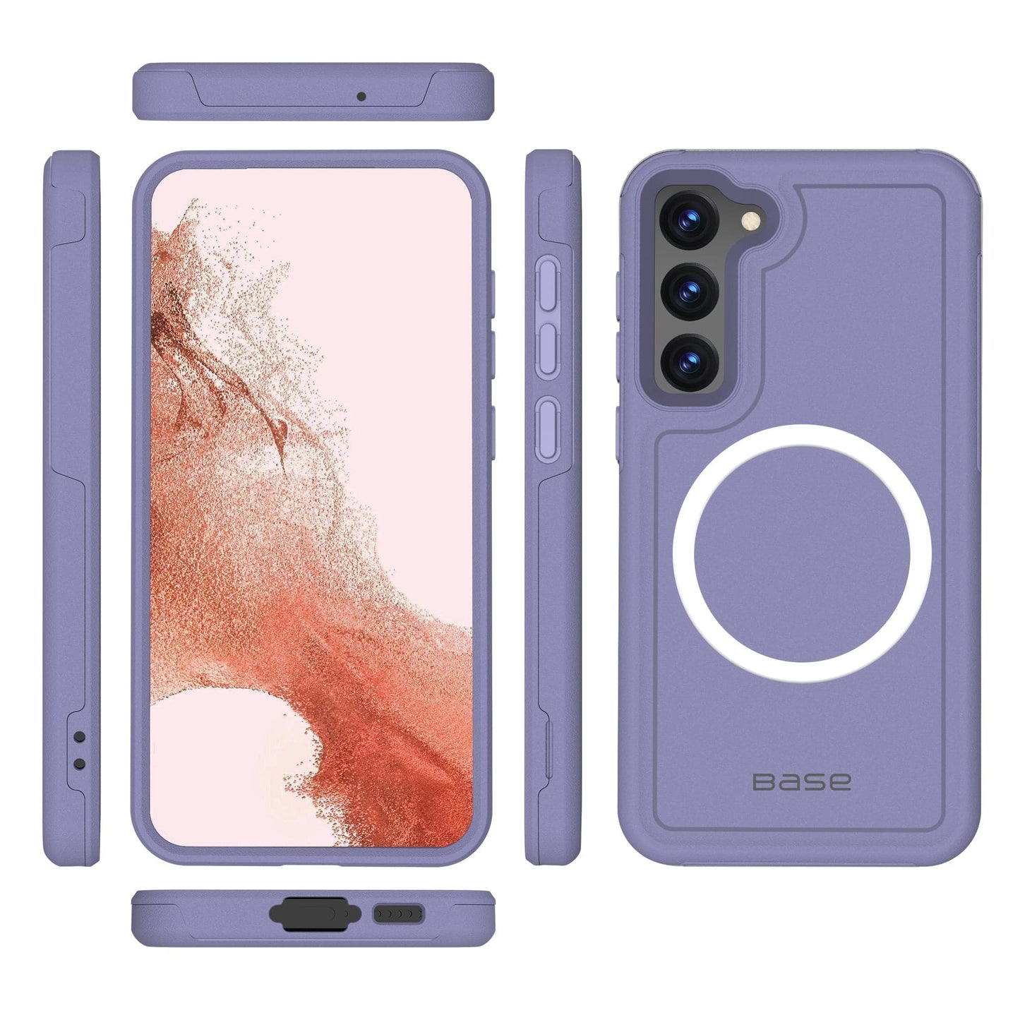 Base ProTech Rugged Armor MagSafe Compatible Protective Case - Samsung S23 - Color Options With MagSafe-