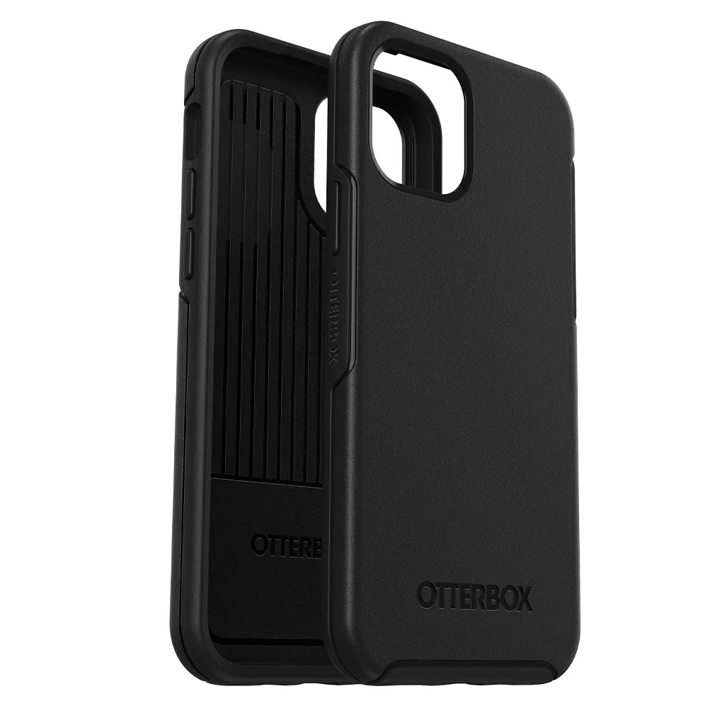 OtterBox - Symmetry Antimicrobial Case for Apple iPhone 12 / 12 Pro - Black