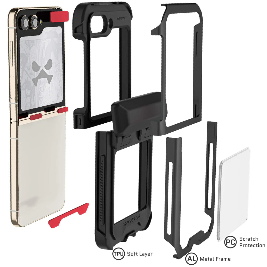 Galaxy Flip 5 Protective Clear Aluminum Cases — ATOMIC slim