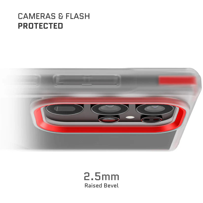 Ghostek - Covert Series Case - Samsung Galaxy S24 Ultra - Clear/Red