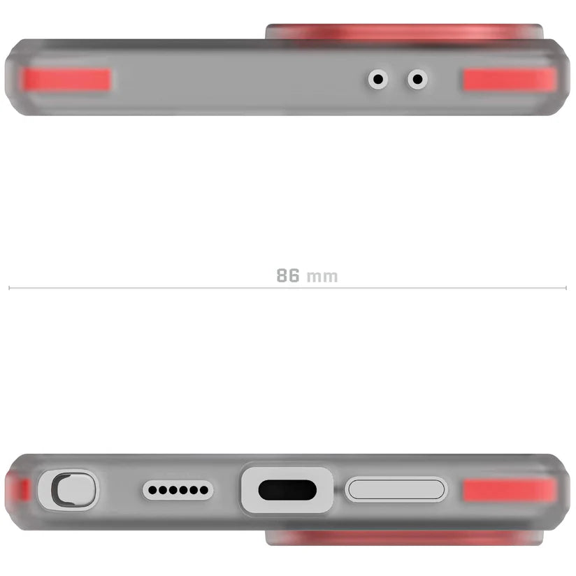 Ghostek - Covert Series Case - Samsung Galaxy S24 Ultra - Clear/Red