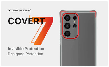 Ghostek - Covert Series Case - Samsung Galaxy S24 Ultra - Clear/Red