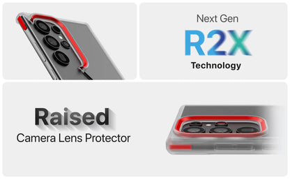 Ghostek - Covert Series Case - Samsung Galaxy S24 Ultra - Clear/Red