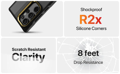 Ghostek - Covert Series Case - Samsung Galaxy S24 Ultra - Clear/Red