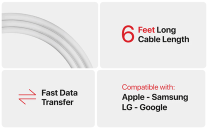 NRGLine - USB-C to USB-C Cable - 60W - White