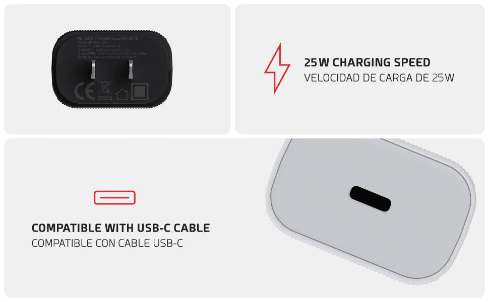 Ghostek 25W USB-C Fast Charging Wall Charger