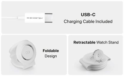 NRGStation - 3-in-1 Foldable Travel/Home Wireless Charging Station - White