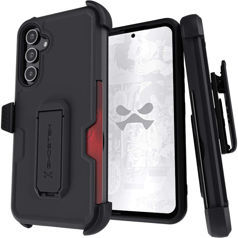 Samsung Galaxy A54 5G Case with Belt Clip, Kickstand, Credit Card Holder — IRON Armor