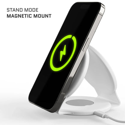 NRGStation - 3-in-1 Foldable Travel/Home Wireless Charging Station - White