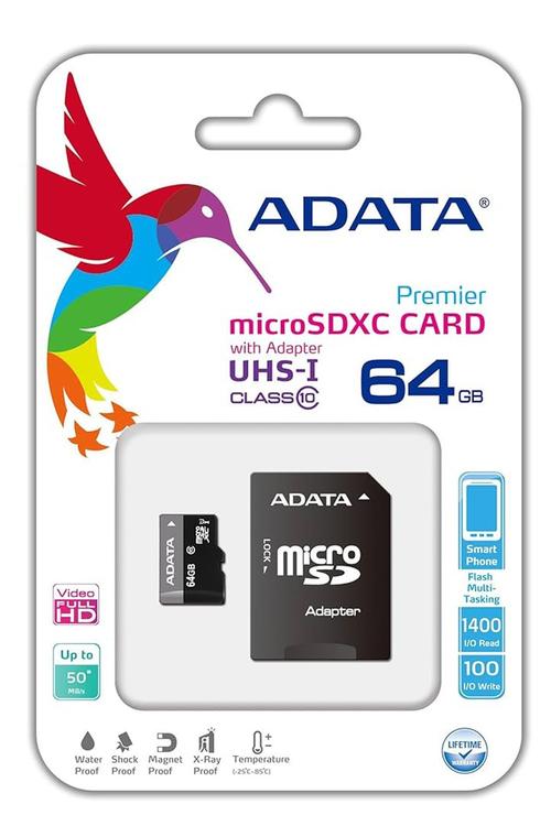 Avada UHS-I Class 10 Micro SD Card With SD Reader - 64GB