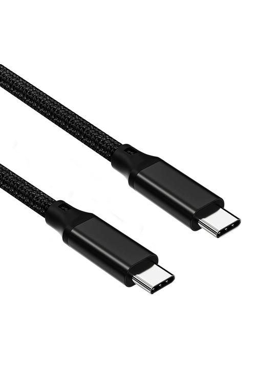 Baseline Plus USB-C to USB-C Ultra-Fast Braided Nylon Charging Cable - 60W - 6 Ft - Black