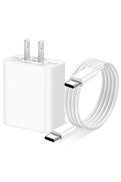 Baseline USB-C Fast Charging Travel/Wall Adapter Kit With USB-C to USB-C Cable - 6 Ft - 30W - White