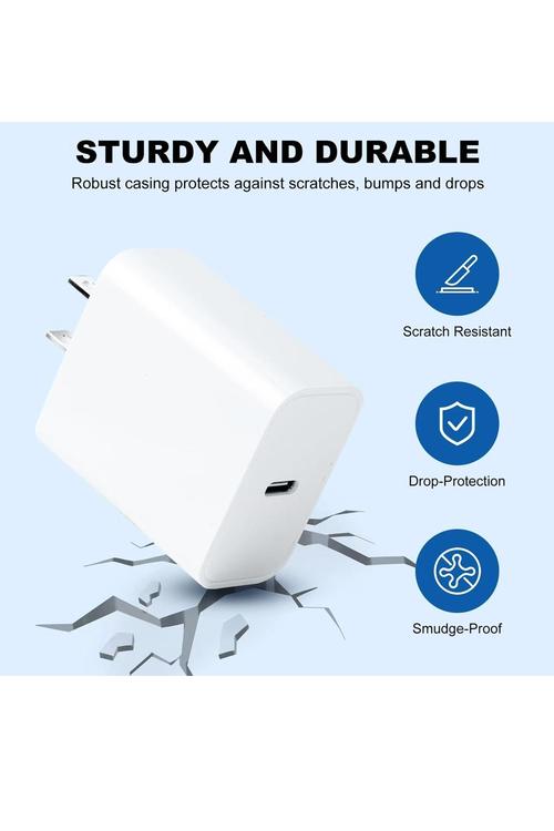Baseline USB-C Fast Charging Travel/Wall Adapter Kit With USB-C to USB-C Cable - 6 Ft - 30W - White