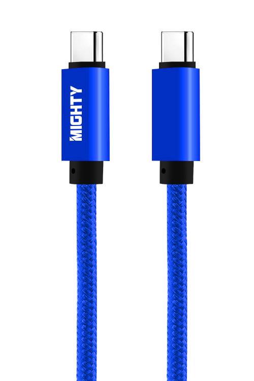 USB-C to USB-C Fast Charging Braided Cable - 6 Ft - Blue