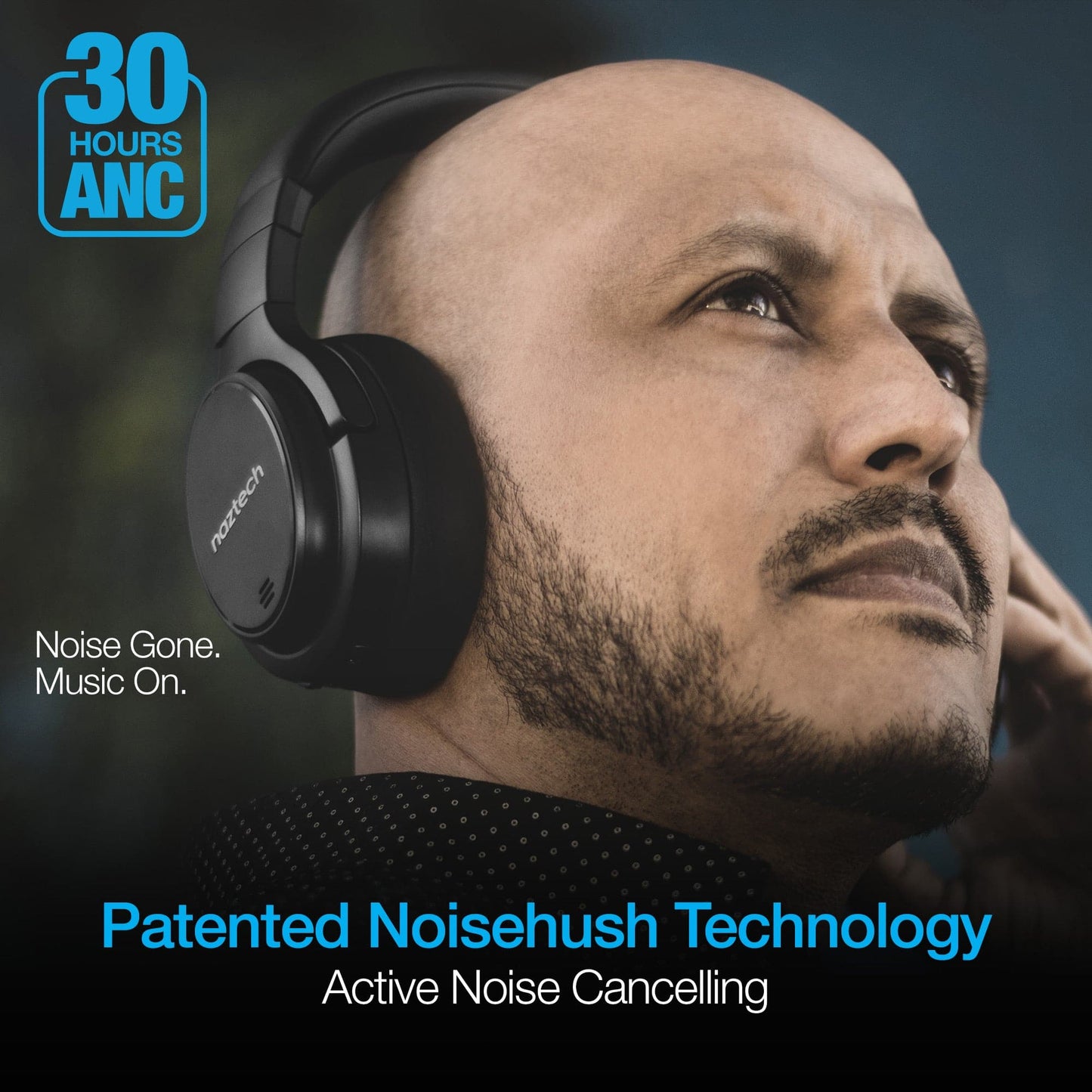 Naztech DRIVER ANC1000 Active Noise Cancelling Wireless Headphones - Color Options