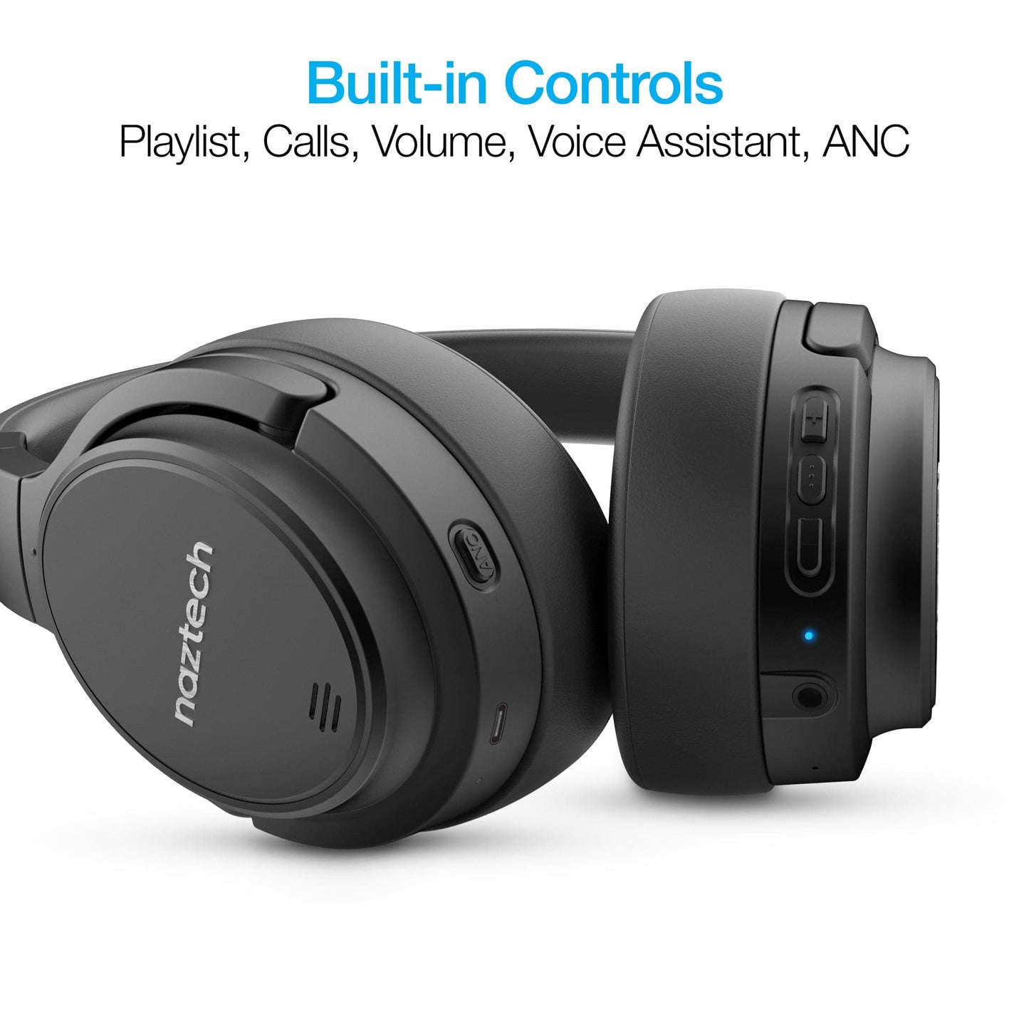 Naztech DRIVER ANC1000 Active Noise Cancelling Wireless Headphones - Color Options