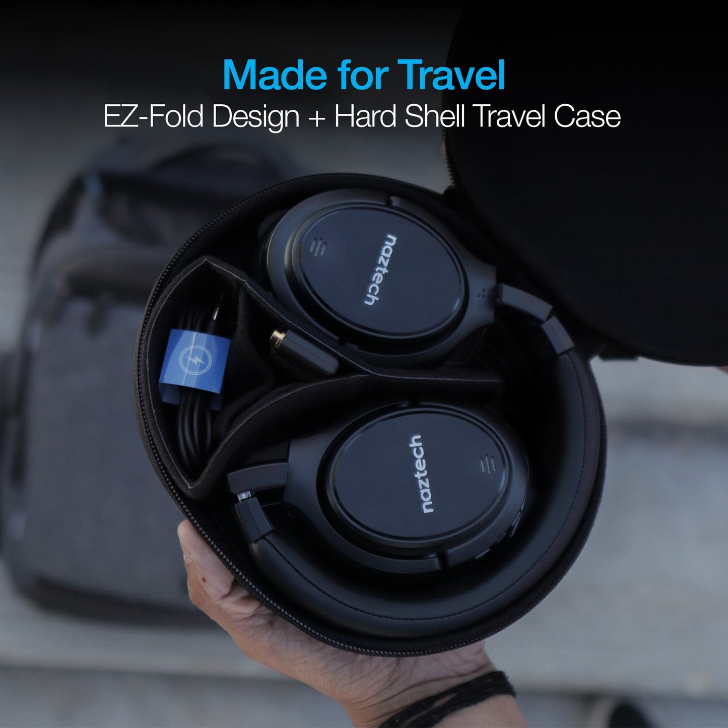 Naztech DRIVER ANC1000 Active Noise Cancelling Wireless Headphones - Color Options
