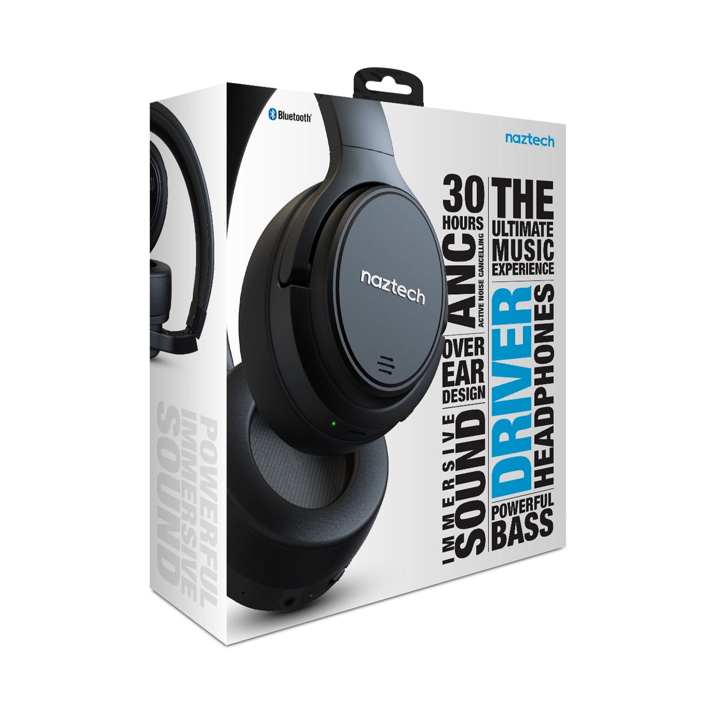 Naztech DRIVER ANC1000 Active Noise Cancelling Wireless Headphones - Color Options