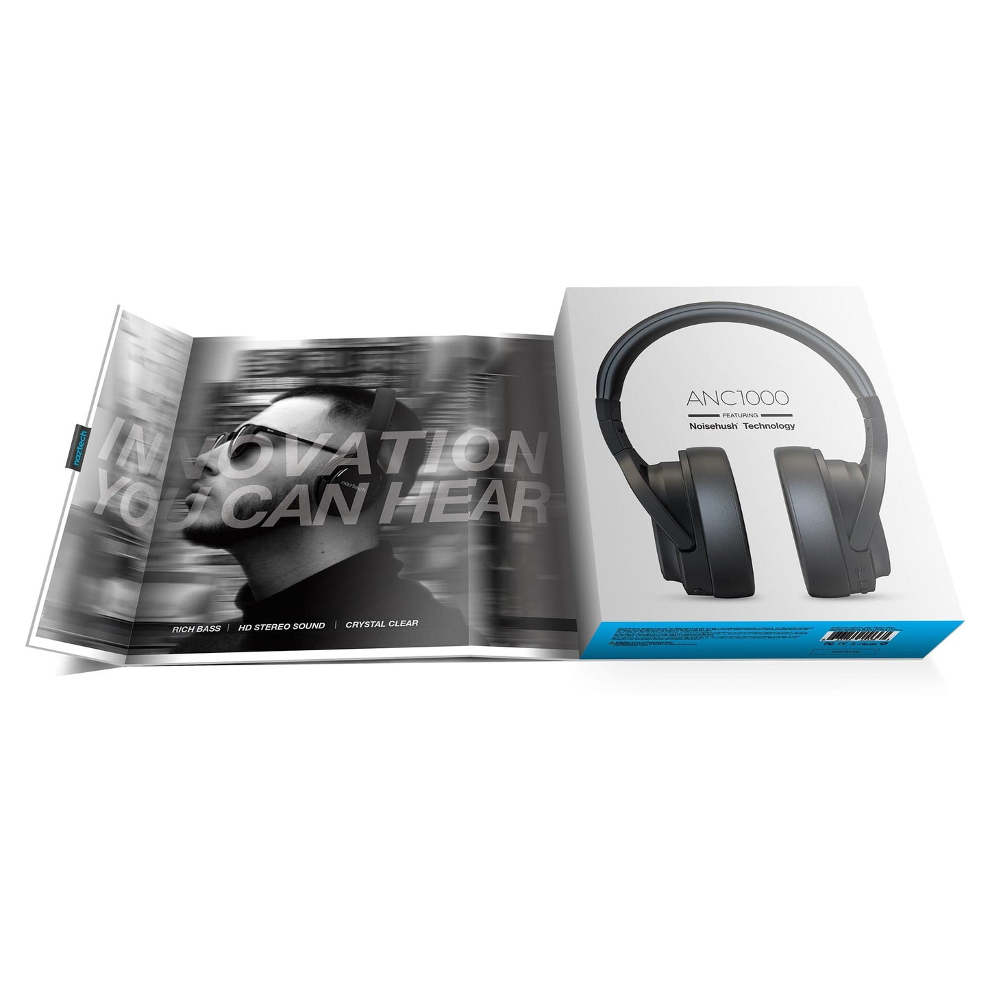 Naztech DRIVER ANC1000 Active Noise Cancelling Wireless Headphones - Color Options