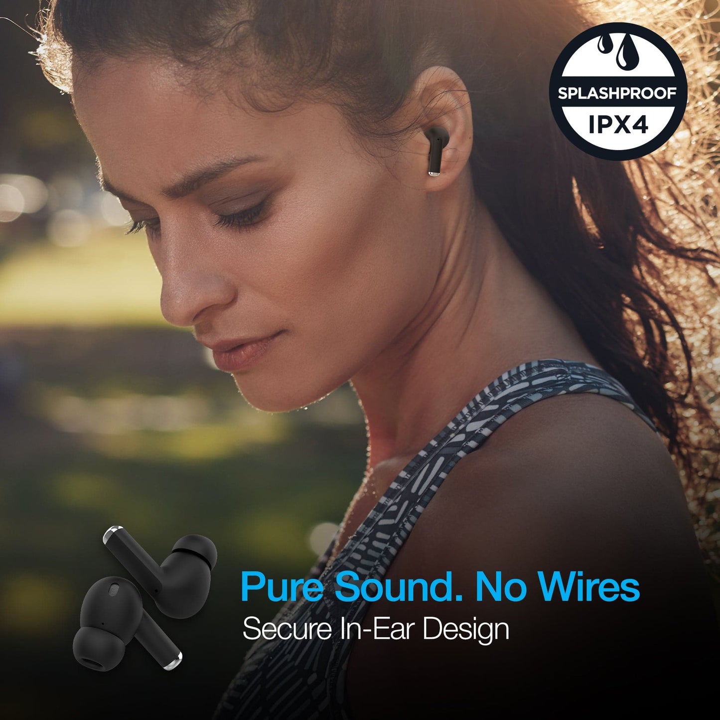 Naztech Xpods PRO True Wireless Earbuds with Wireless Charging Case