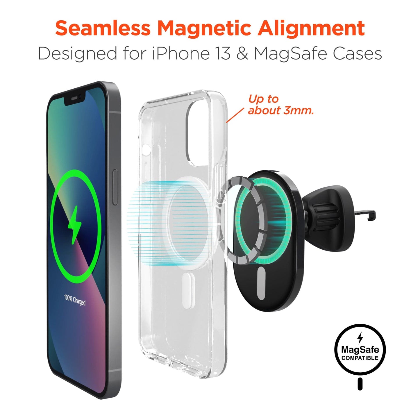 HyperGear MagVent 15W Wireless Charging Mount