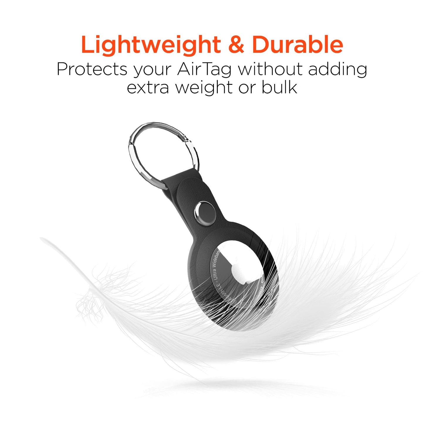 Hypergear AirCover Vegan Leather Keyring - AirTag - Color Options