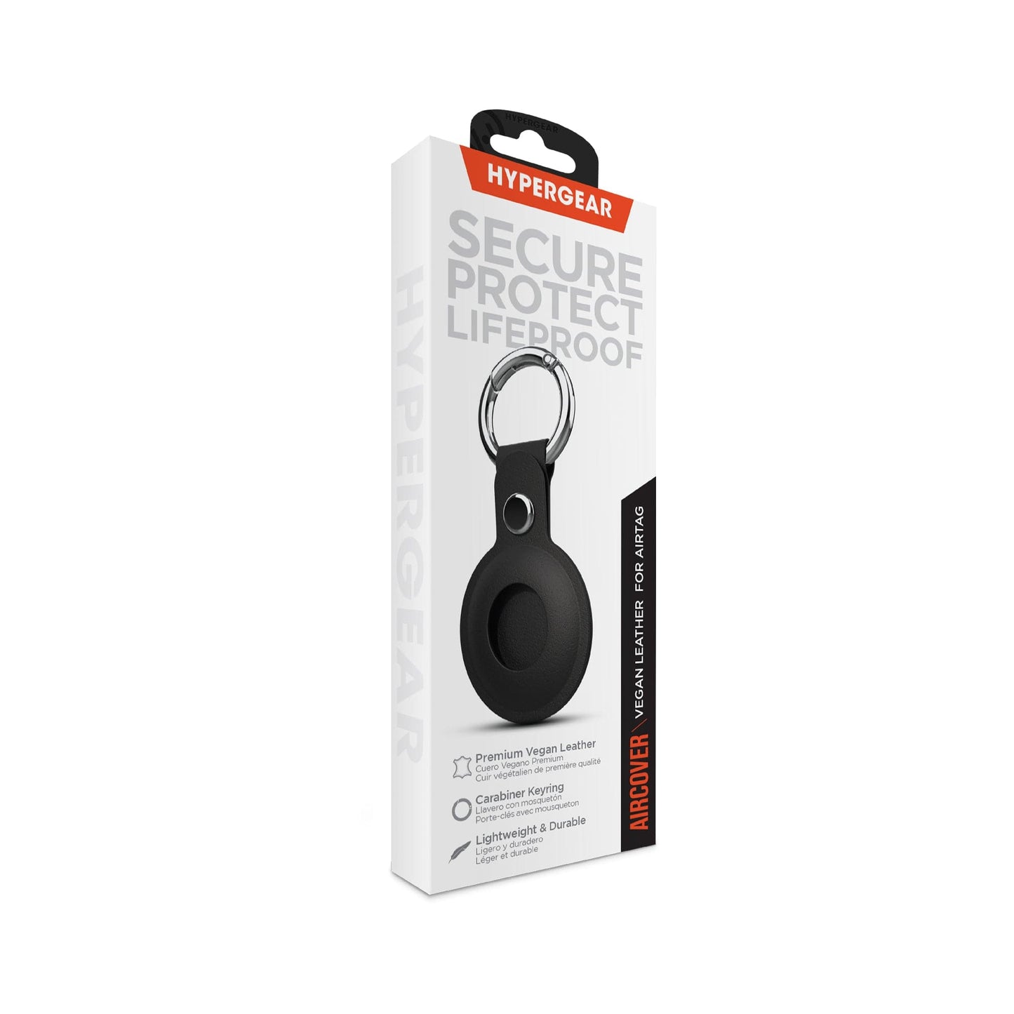 Hypergear AirCover Vegan Leather Keyring - AirTag - Color Options
