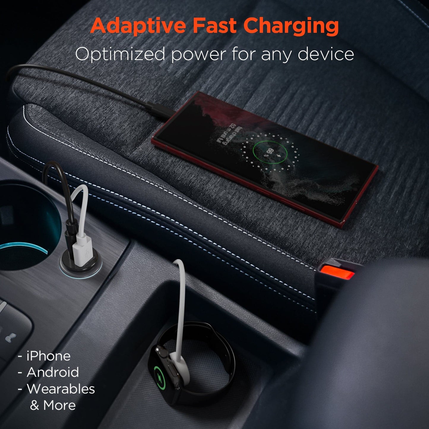 Hypergear Mini 20W USB-C PD + 18W USB Fast Car Charger - Color Options