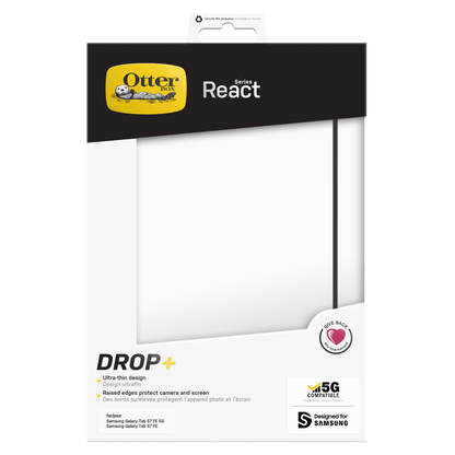 Otterbox - React Case for Samsung Galaxy Tab S7 FE - Black Crystal