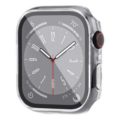 Case-Mate - Tough Case with Integrated Glass Screen Protector for Apple Watch Series 7 / Series 8 45mm - Clear