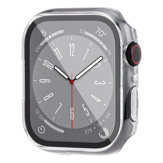 Case-Mate - Tough Case with Integrated Glass Screen Protector for Apple Watch Series 7 / Series 8 45mm - Clear