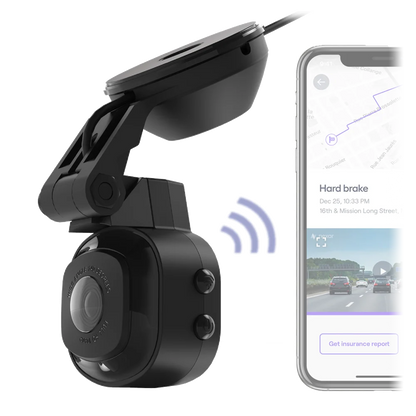 Scosche - Nexar Smart Dash Cam with Suction Cup Base - Black